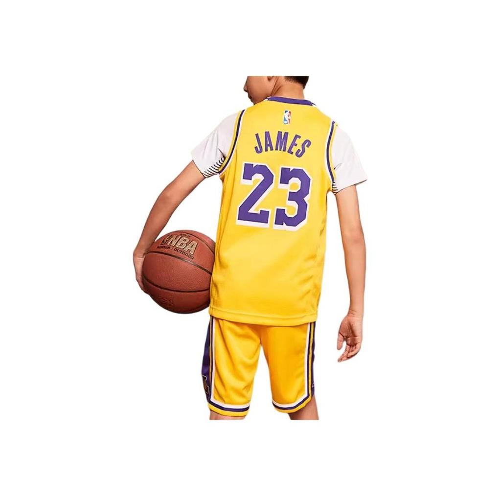 Nike Детская баскетбольная майка Quick-Dry Sports Tank Los Angeles Lakers желтая детская майка AA4326-728