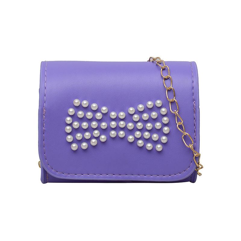Elegant Cute And Kids Shoulder Bag With Butterfly Knot And Breathable Lining Polyester