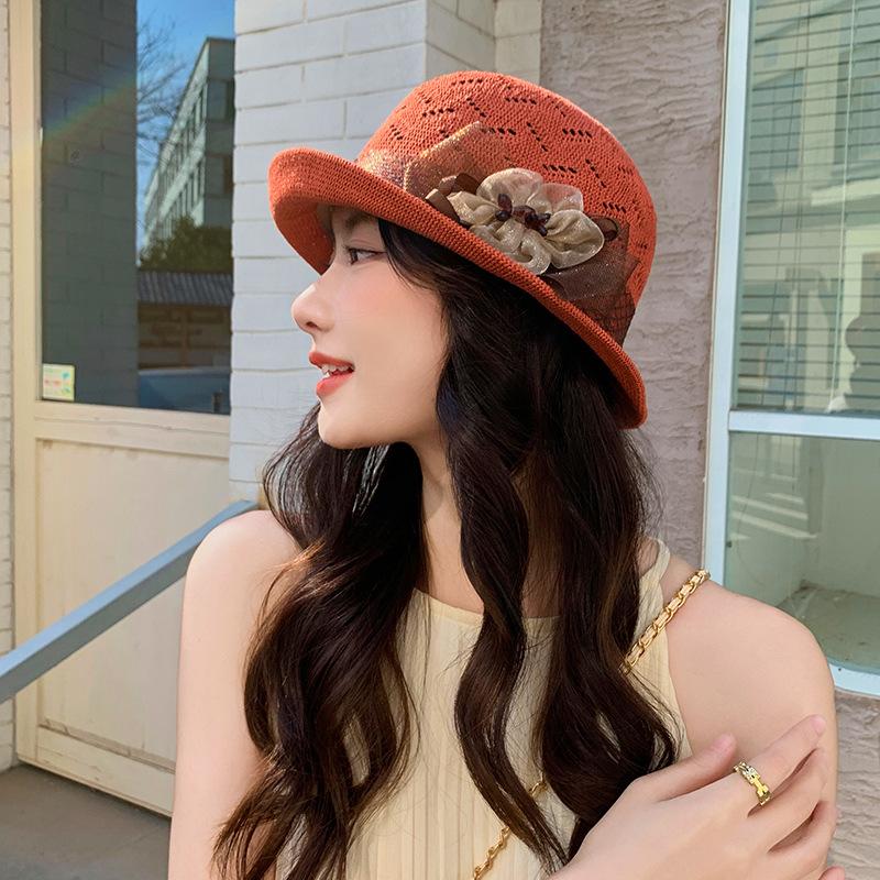 Летняя шляпа-ведро для мам, модная и элегантная шляпа для путешествий, кудрявая шляпа для среднего и пожилого возраста, солнцезащитная шляпа от солнца