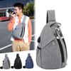 Multilayer Men's Chest Bag Solid Color Male Crossbody Bag Oxford Sling Shoulder Bag  Business