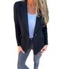 Women's Cross-Border Woolen Turn-Down Collar Buttoned Suit Jacket for Autumn/Winter 2025 with Faux Pockets