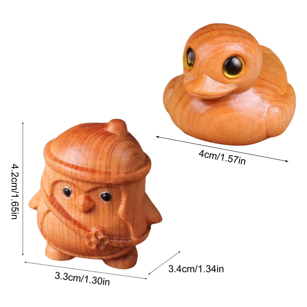 Деревянная статуэтка утки Деревянная статуэтка утки Статуэтки животных Украшение стола для украшения дома Наполнители для рождественских чулок