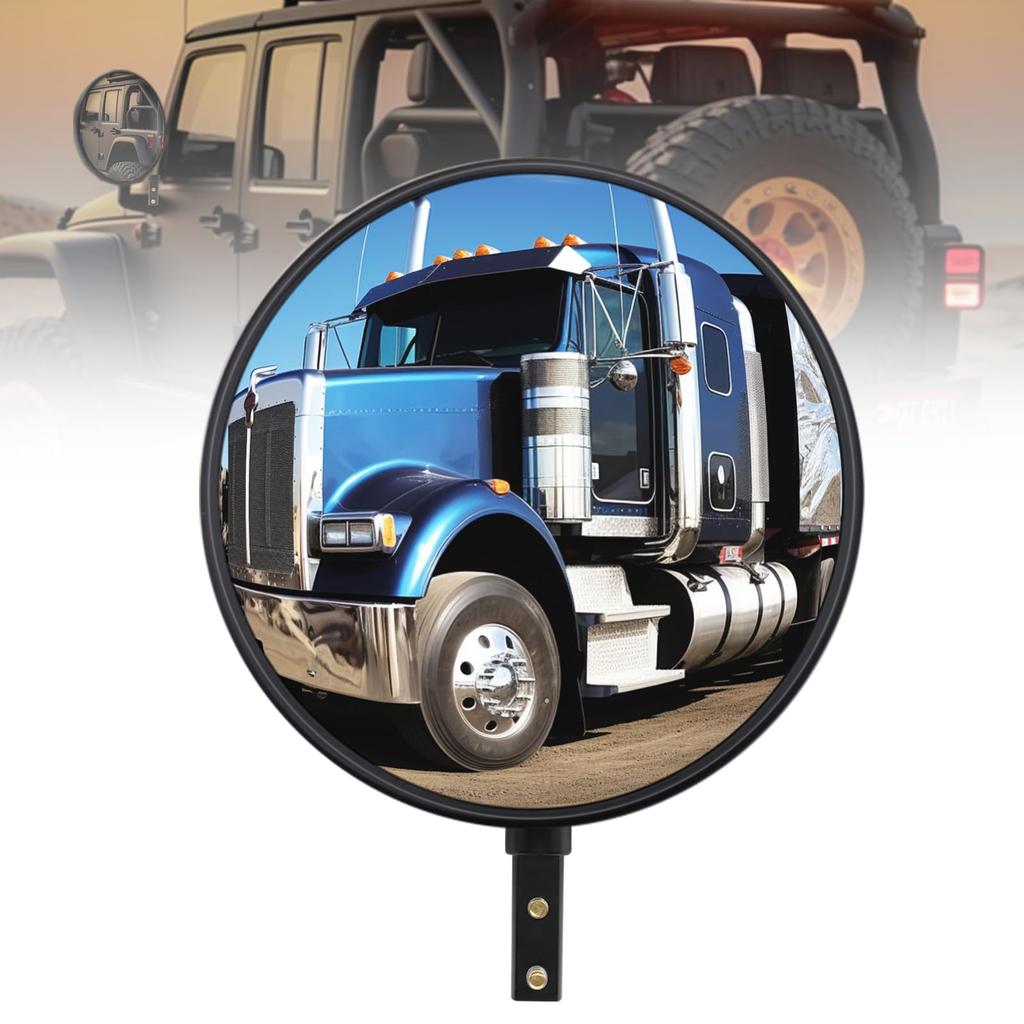 Круглое выпуклое боковое зеркало с кронштейном для дорожного зеркала для розничной торговли и аксессуар для зеркала заднего вида 9,8 дюйма Грузовики, Подъездные пути, Гаражи, Магазины,