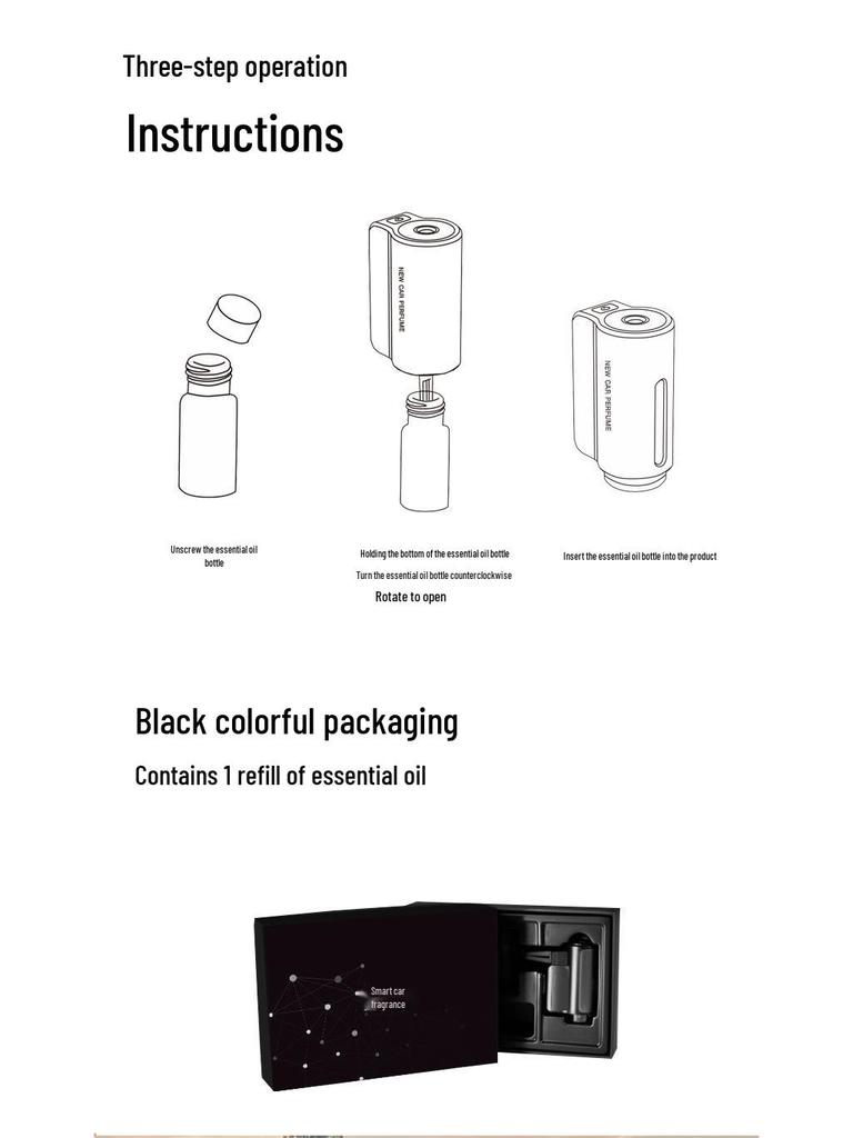 Интеллектуальный автомобильный диффузор-ароматизатор с авто включением/выключением и ароматом для вентиляционного отверстия