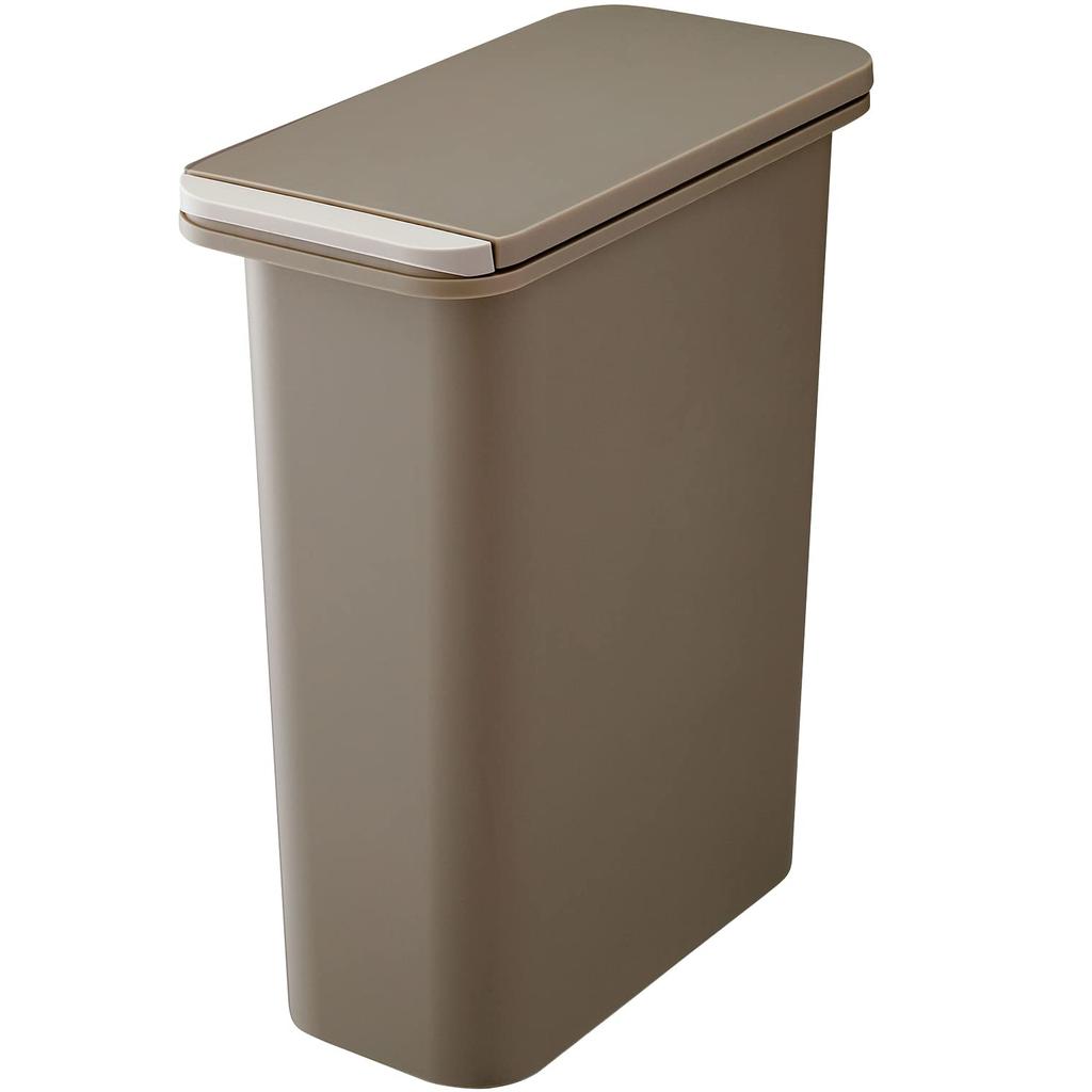 Squirrel Trash Can with Inner Pail Even When Opened 20SN Brown 21L Made In Japan Lid, Odor-resistant H&H