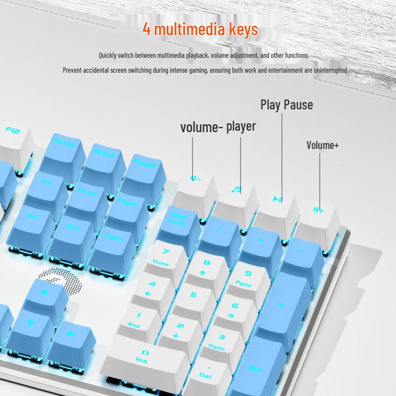 Dareu EK815 Mechanical Alloy Blue Switch 108-Key Wired Keyboard