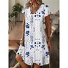 Women's Casual Loose Fitting Short Sleeved Dress T-shirt Style Mini Dresses Summer Casual Loose Dress Vestidos