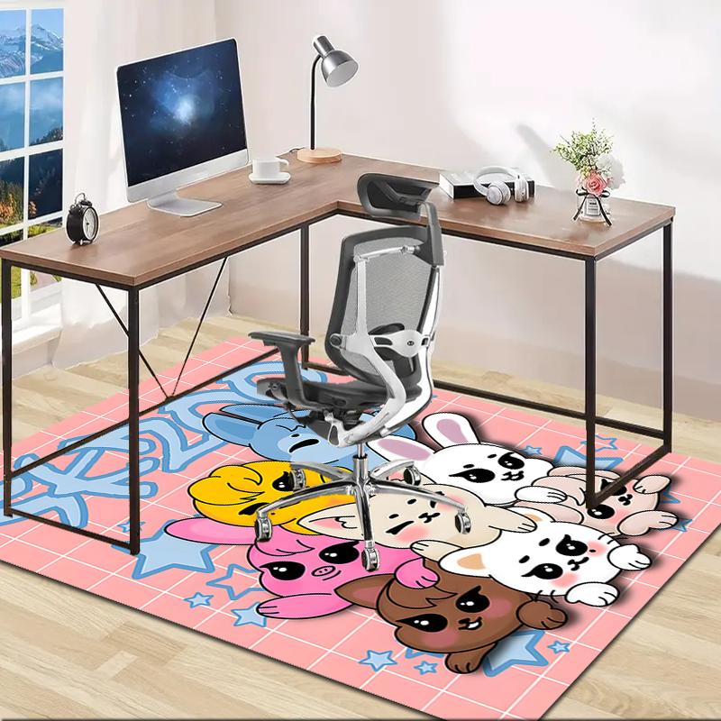 1pc Kpop Team3 Design Area Rug - Non-Slip, Soft & Cozy Floor Mat for Living Room, Bedroom, Office - Indoor/Outdoor Decorative Carpet