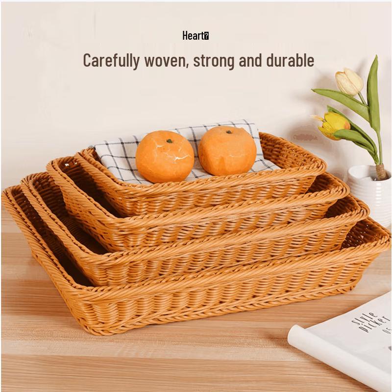 SIFAR Imitation Rattan Plastic Storage Basket