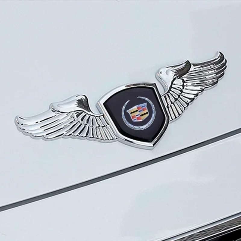 AABHV1 Alloy Car Bonnet Cover Front Emblem Badge Sticker for Cadillac Seville XT4 CT4 SLR STS EXT CTS Escalade CT5 Coupe Accessories