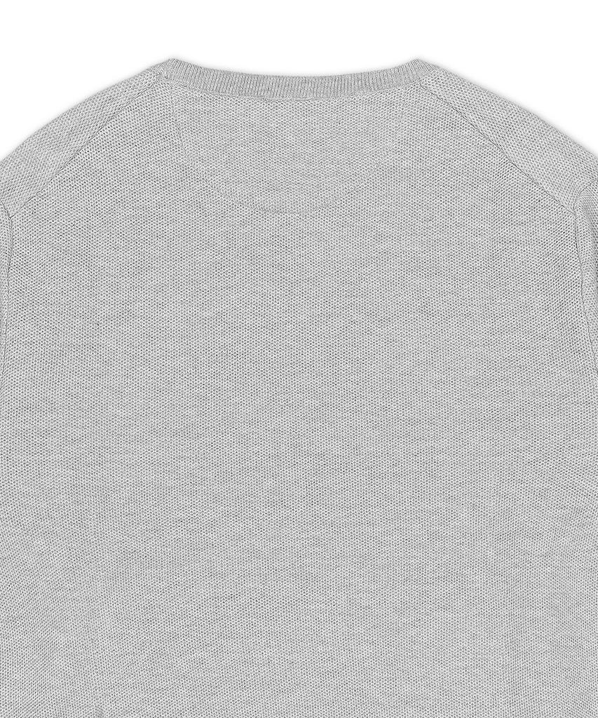 POLO RALPH LAUREN Textured Cotton Crewneck Sweater - Grey