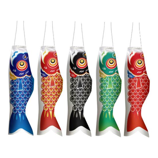 Японский карповый ветроуказатель, наружный подвесной воздушный змей с рыбным флагом, ветроуказатель Koinobori для суши-бара, ресторана, садовой террасы, декора