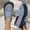 Lucyever Джинсовые лоферы на платформе для женщин 2024 года, повседневная обувь на толстой подошве с кристаллами, удобная женская обувь на плоской подошве, Zapatas Mujer