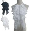 Detachable Layered Lace False Collar Adjustable Elegant Decorative Lace Neckline Classic Exquisite Fake Lace Collar Women