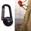 Portable Aluminum Alloy Carabiner Mini Keychain Thermometer Compasses Camping Tools Outdoor Mountaineering Buckle