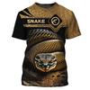 Summer Women's T-shirt Snake 3D Pattern Print Outdoor Female Casual Round Neck Short Sleeve T Shirts Oversize Clothing