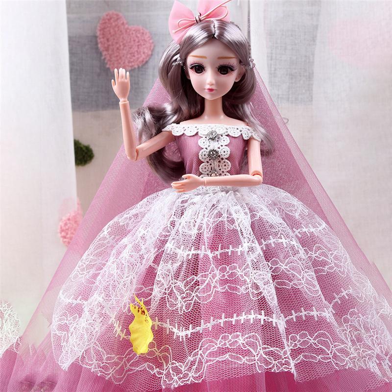 45 см кукла принцессы, одежда со шлейфом, свадебное платье, детский подарок, модные игрушки, аксессуары, украшение дома