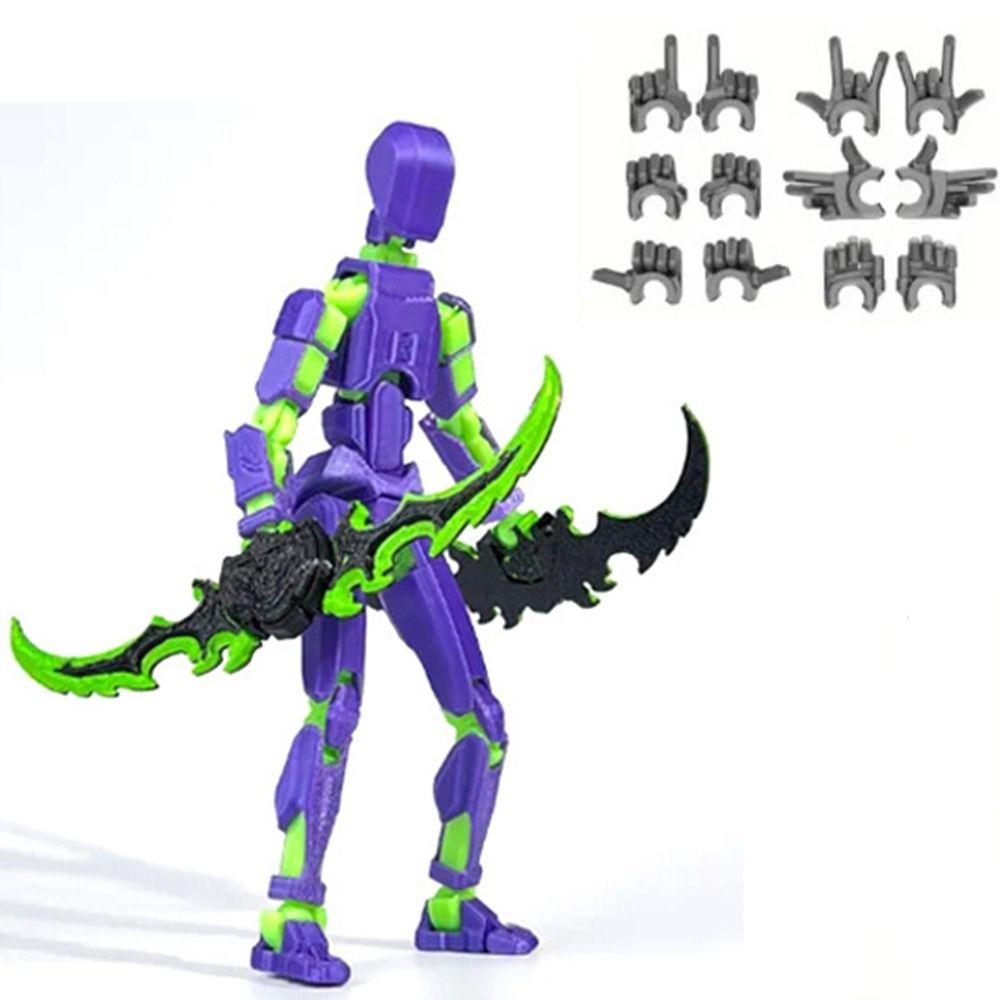 Desktop Decoration 3D Printed T13 Action Figure ABS Robot Dummy Action Figures for Boy Gifts