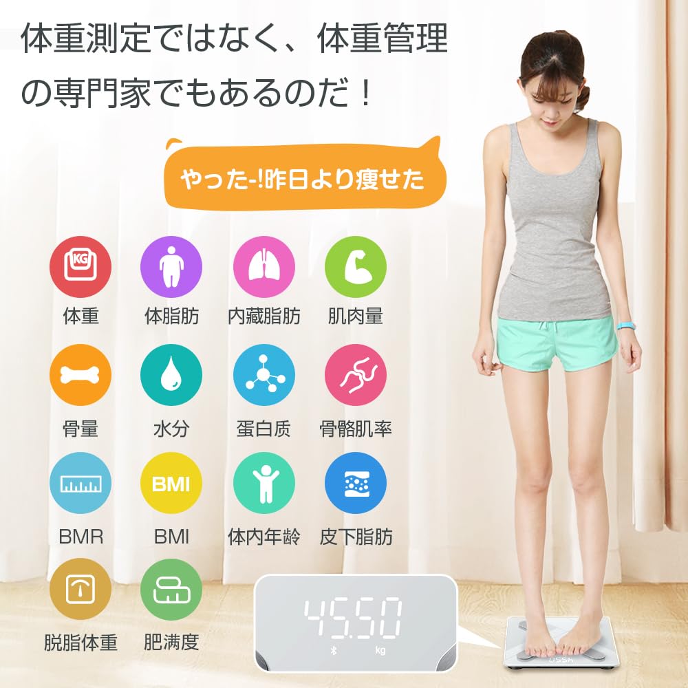 Весы для измерения жира, измеритель состава тела, Bluetooth-смартфон, большой объем памяти, совместимый с весами для тела, многофункциональный корпус