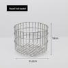 Hand-Woven Natural Rattan Storage Basket for Cosmetics and Desktop Organizing with a Retro High-End Feel