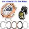 Блестящий полый чехол для ПК для Huawei Watch GT5 GT4 41 мм Защитная крышка Бампер Умный ремешок Алмазный бампер Защитник для Huawei GT5