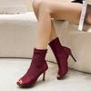 Мода Новые модные высокие сексуальные босоножки на высоком каблуке Дизайн разумные туфли с застежкой-молнией сзади тканевые босоножки с открытым носком повседневные Traf