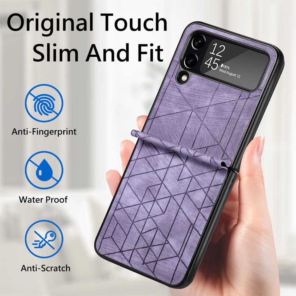 Для Samsung Z Flip 4 5g Противоскользящий складной кожаный чехол для Samsung Galaxy Z Flip4 Flip 4 Zflip4 Защитная сумка для телефона с защитой от падения