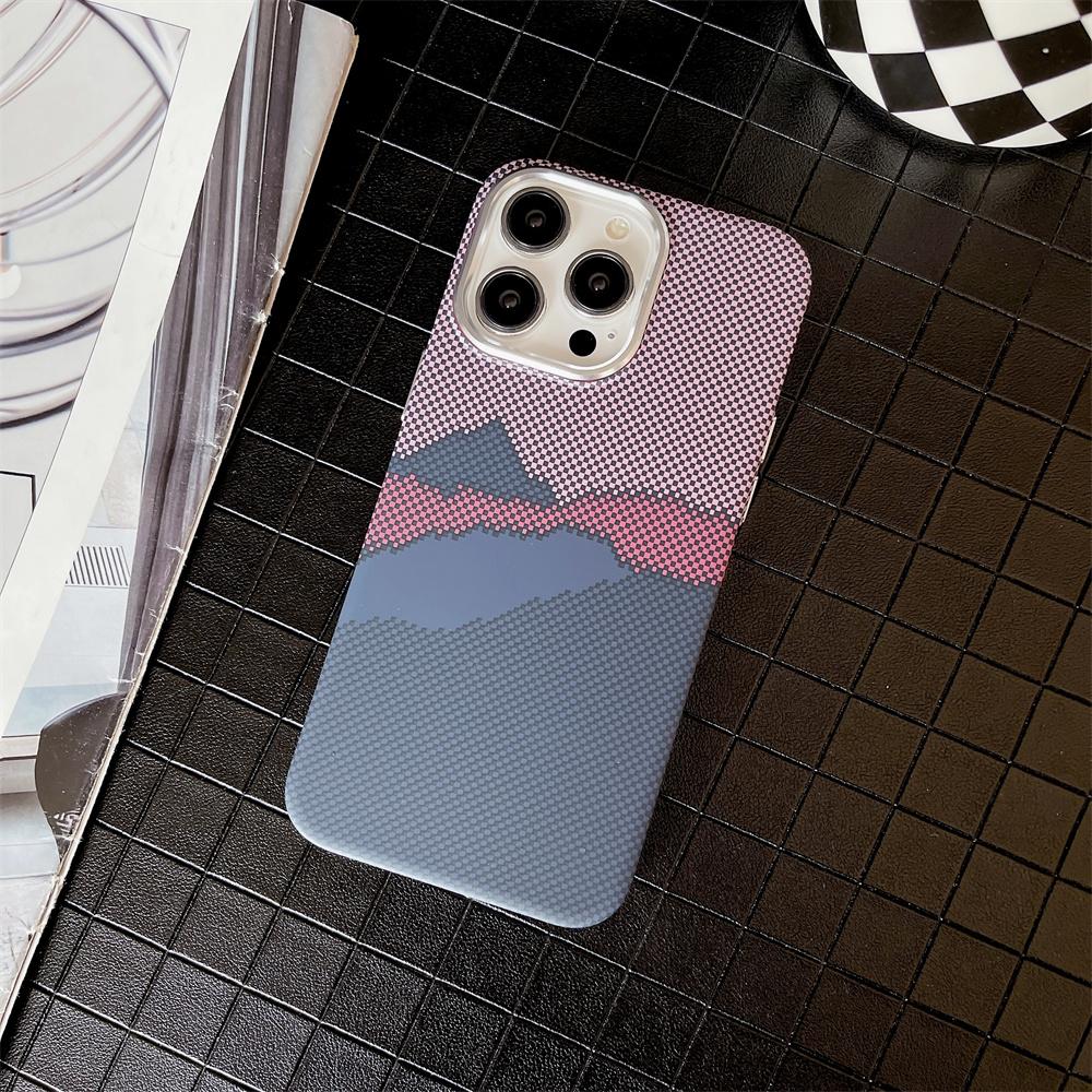 Colourful Kevlar Pattern For Magsafe Magnetic Phone Case For iPhone 16 15 11 12 13 14 Pro Max Luxury Wireless Charge Matte Cover