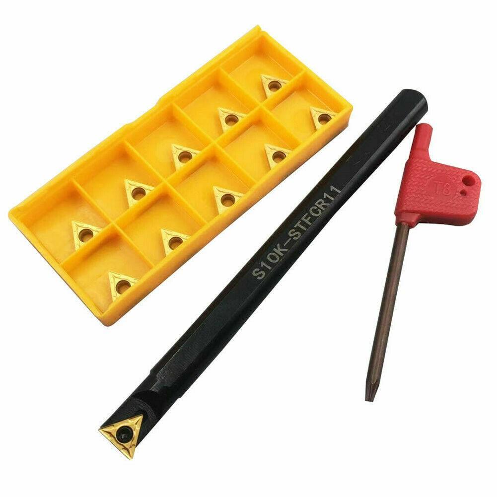 S10K-STFCR11 Lathe Internal Turning Tool Holder Boring Bar + TCMT110204 Rts