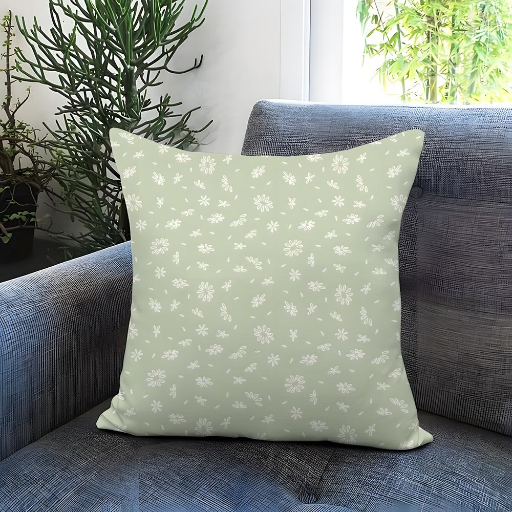 Daisy pattern Cushion Cover Comfortable Reversible Pillow Cover Ideal for Car Sofa Bedroom Beyond