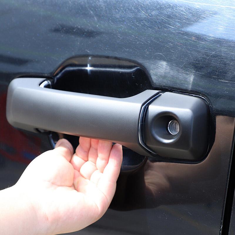 1 Set Car Side Door Handle Cover Trim Fit for Toyota Tundra Sequoia 2008-2016 2017 2018 Matte Black ABS Plastic