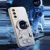 Роскошный чехол-подставка «Астронавт» для Samsung Galaxy S25 Ultra S24 FE S23 Plus S22 S21 A54 A34 A52 A53 5G A14 Покрытие Силиконовый чехол для телефона