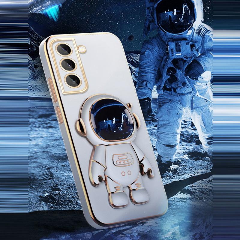 Роскошный чехол-подставка «Астронавт» для Samsung Galaxy S25 Ultra S24 FE S23 Plus S22 S21 A54 A34 A52 A53 5G A14 Покрытие Силиконовый чехол для телефона