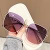 Новые модные солнцезащитные очки в большой оправе для женщин, градиентные, с продвинутым дизайном, УФ-защитой, туристические солнцезащитные очки