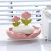 Flower Decor Creative Floral Soap Box Bathroom Accessories Plastic Storage Soap Rack  Home