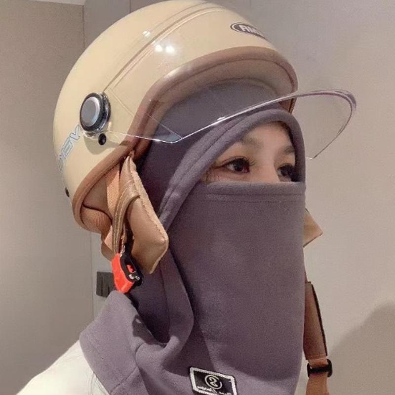 Теплая флисовая пыленепроницаемая шапочка Зимняя бархатная повязка Ветрозащита Защита ушей Шапка-шлем Защита лица Унисекс Для активного отдыха Велоспорт Лыжи