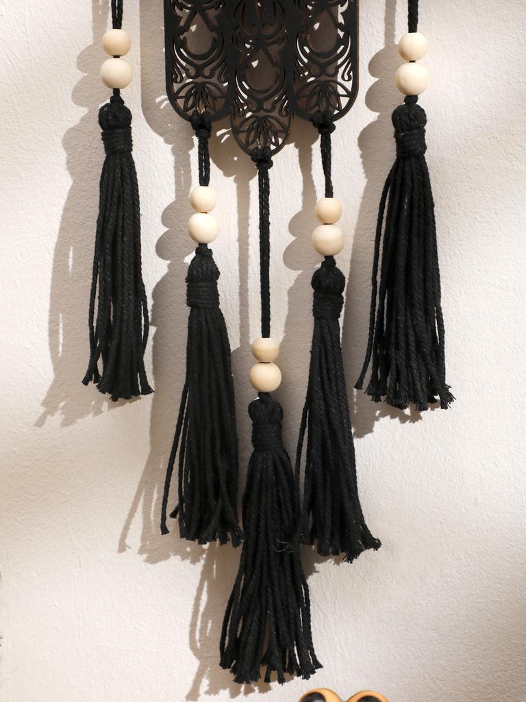 Деревянный Настенный Декор Настенный Подвес Рука Хамса Сглаз Домашний Декор Макраме Подвесной Декор Бохо Украшение для Дома Макраме Украшение для Комнаты