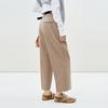 LESS 2025 Spring Straight Cropped Commuter Pants