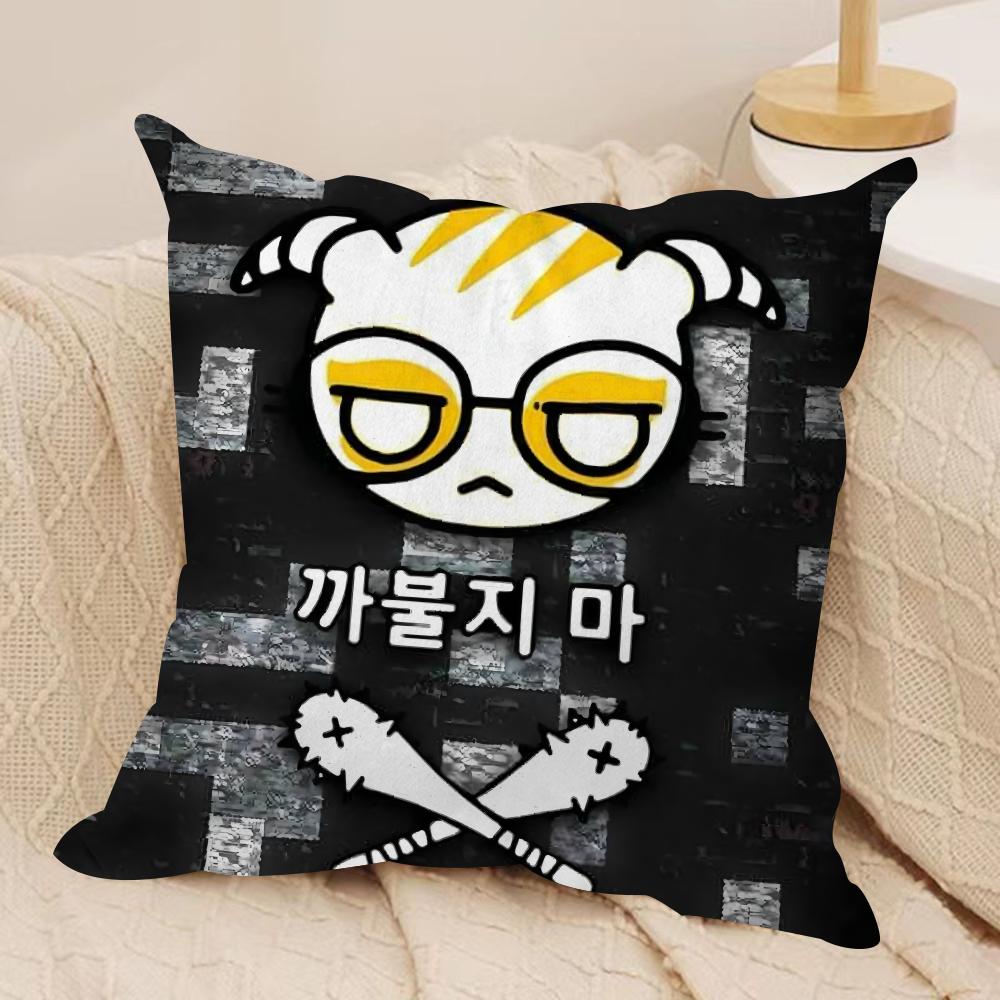 Game DDOKKAEBIS Cushion Cover Soft Plush Fabric DoubleSided Printed Sofa Cushion Cover for All Seasons Home Decor Gift