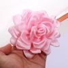 Big Satin Fabric Artificial Flowers Handmade Lapel Pin Accessories Sewing Patches  for Women Girl