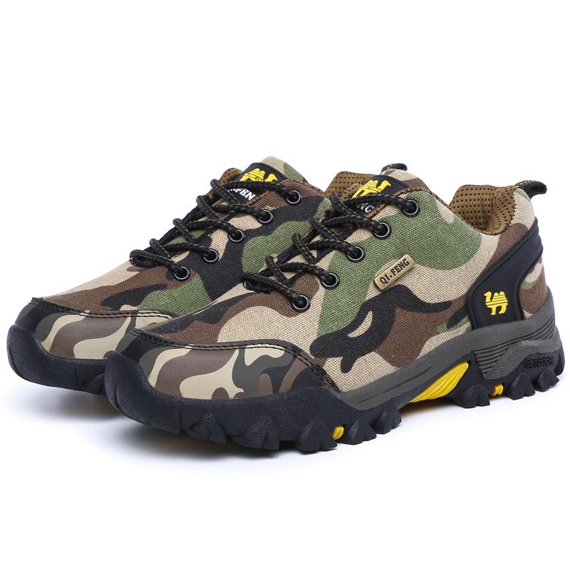36-44 Fashion Camouflage Outdoor Couple Hiking Shoes Low Top Hiking Shoes Casual Sports Shoes Labor Protection Shoes
