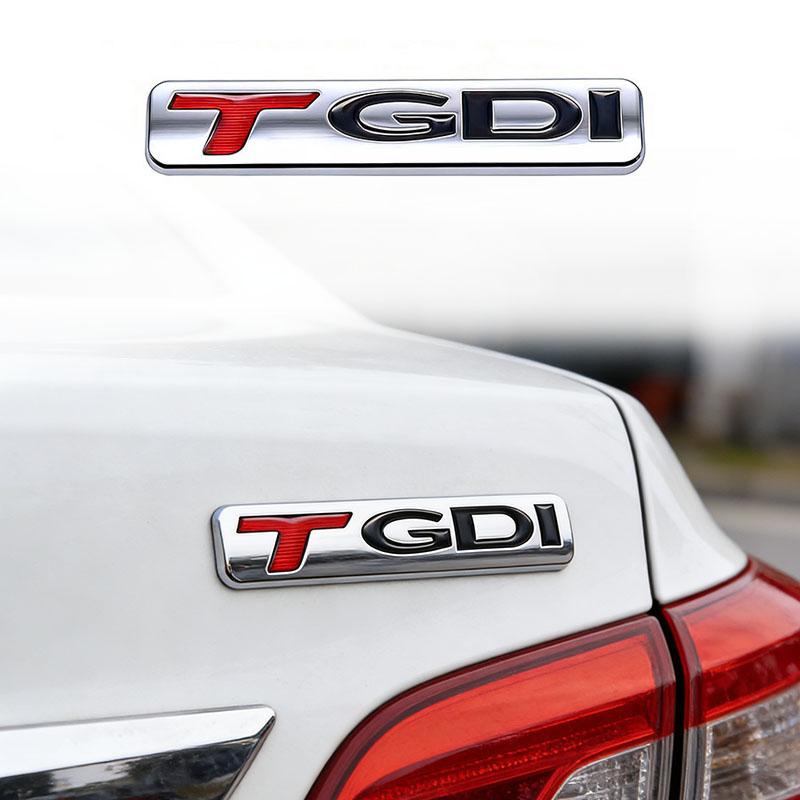 Премиальный металлический 3D значок GDi TGDI для Hyundai Sonata IX35 Tucson Elantra | SKJD6 Декоративная наклейка-значок из цинкового сплава на заднюю дверь
