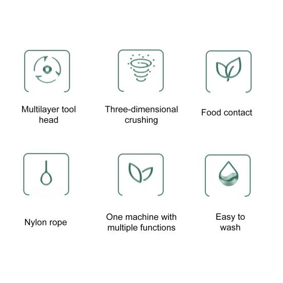 Измельчитель чеснока Кухонный комбайн Портативный измельчитель овощей Блендер Кухонный резак для овощей Фруктов Орехов Специй Чеснок Лук Имбирь