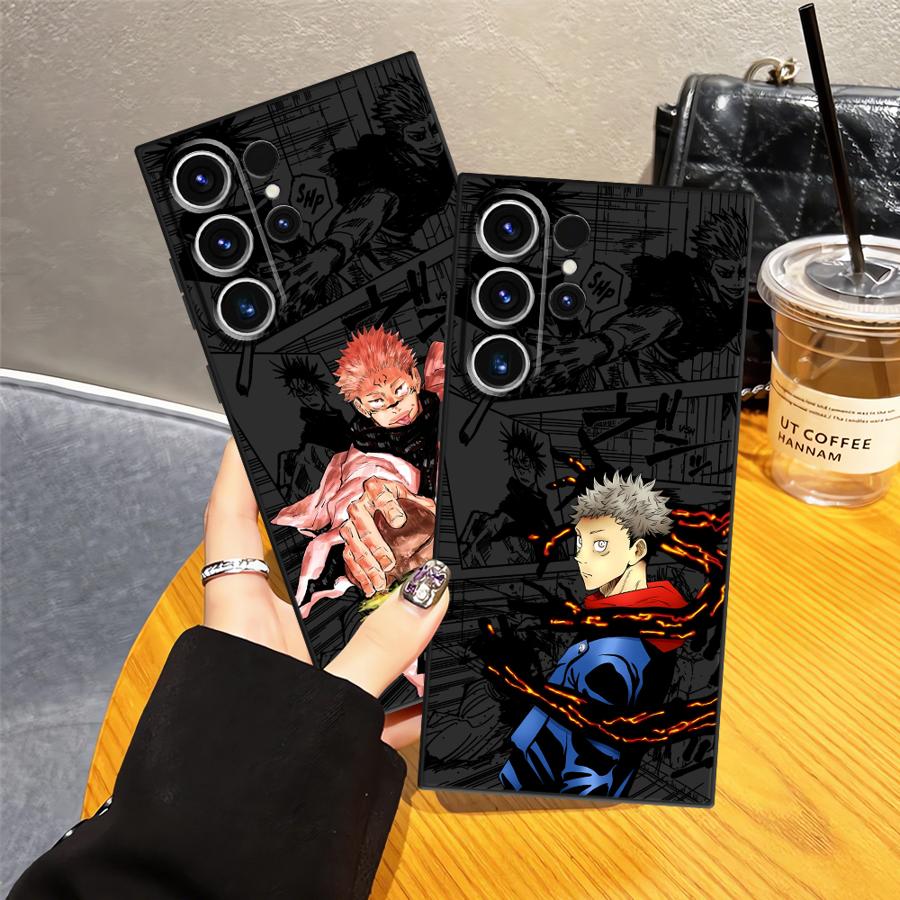 Аниме J-ujutsu Cool Kaisen Чехол для Samsung Galaxy S25 Ultra S24+ S25+ S9 S20 S21 S22 S24 Plus S23 FE Мягкая задняя крышка телефона