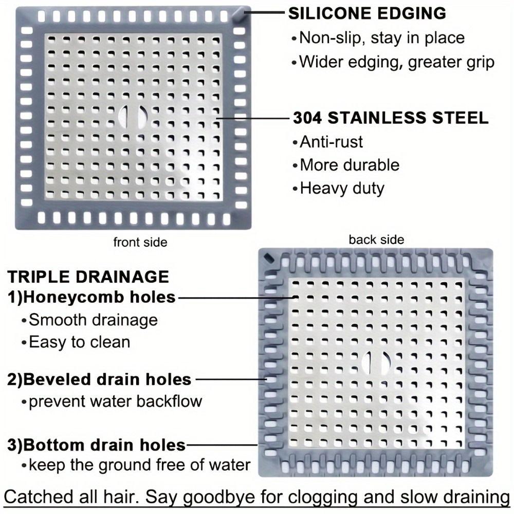Крышка для слива ванны из нержавеющей стали, многоцелевое противозасорное сито, для кухни