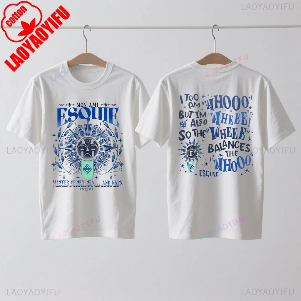 Футболка Esquie Clair Obscur Expedition 33 Смешная футболка Esquie для геймеров для фанатов Подарок Летняя мода Повседневный Мягкий хлопок С коротким рукавом Топ