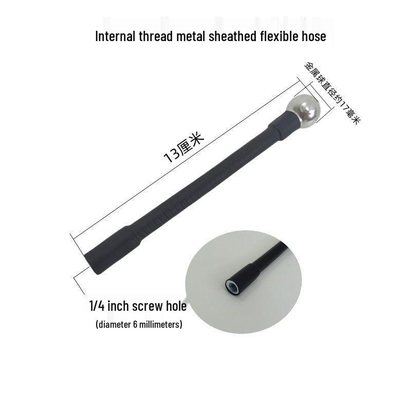 Metal Ball Head Phone Clip & Tripod Stand with Adjustable Crossbar for Live Streaming & Camera Setup