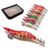 FINNECT Egi Eging Lure Set of 10 with Built-in Rattle