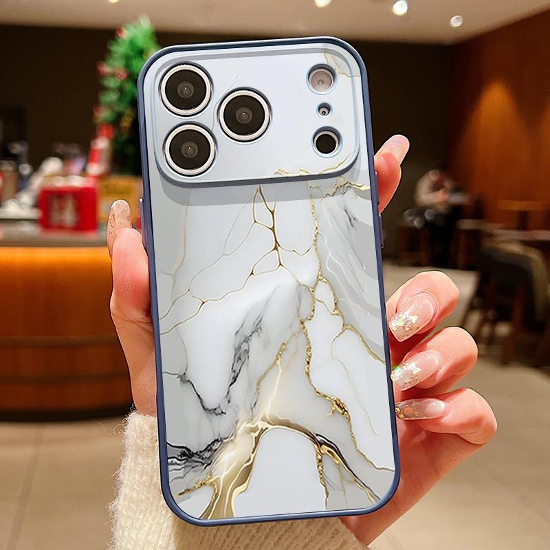Чехол Для iPhone 17 Pro Max Черный Мраморный Рисунок Магнитный Для Magsafe Гибридный Тонкий Матовый Чехол Для iPhone 16 15 14 13 Pro Max