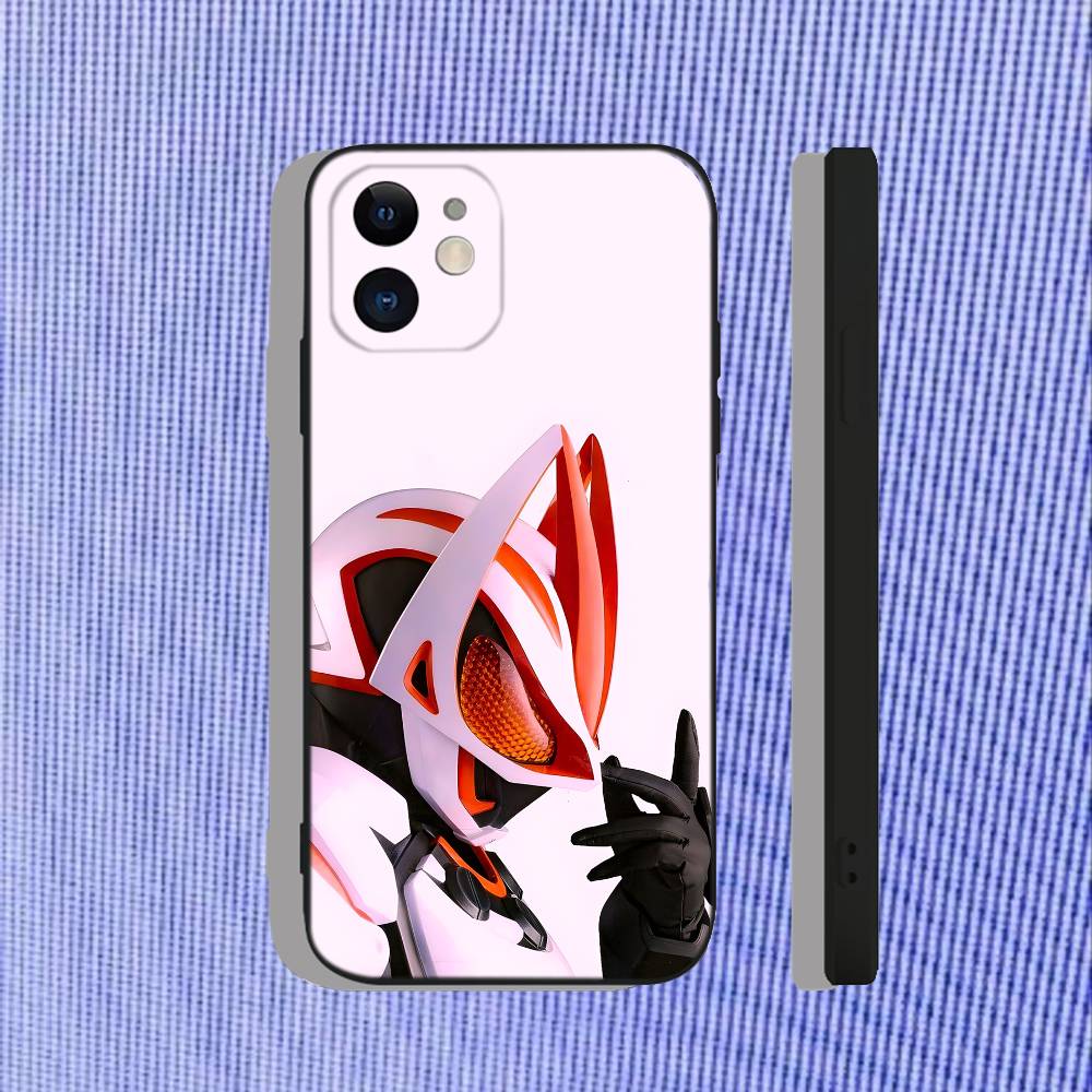 К-КаменС Р-Райдер Крутой Чехол Для Телефона Для iPhone 16,15,14,13,12,11,Pro,Max,Plus,X,XS,XR,SE,8,7,Mini,Мягкий Силиконовый Черный Чехол